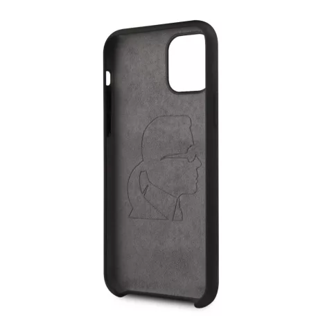 Karl Lagerfeld Apple iPhone 11 (6.1) 2019 Iconic hátlapvédő tok fekete (KLHCN61SLFKBK)