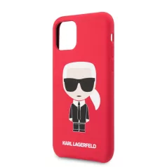   Karl Lagerfeld Apple iPhone 11 (6.1) 2019 Iconic Body hátlapvédő tok piros (KLHCN61SLFKRE)