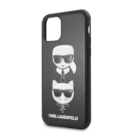 Karl Lagerfeld and Choupette Apple iPhone 11 (6.1) 2019 hátlapvédő tok fekete (KLHCN61KICKC)