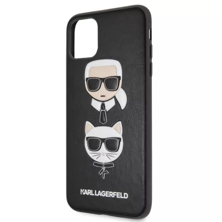 Karl Lagerfeld and Choupette Apple iPhone 11 Pro Max (6.5) 2019 hátlapvédő tok fekete (KLHCN65KICKC)