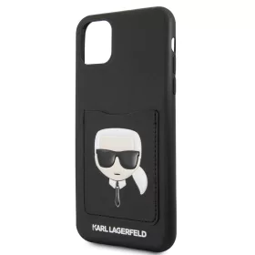   Karl Lagerfeld Apple iPhone 11 Pro Max (6.5) 2019 CardSlot hátlapvédő tok fekete (KLHCN65CSKCBK)