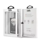 Karl Lagerfeld Apple iPhone 11 (6.1) 2019 Iconic Glitter hátlapvédő tok fekete (KLHCN61ICGBK)