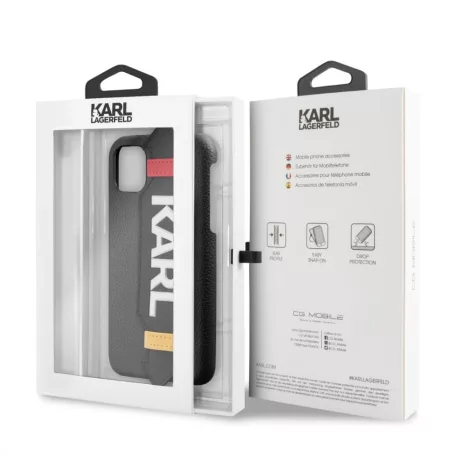 Karl Lagerfeld Apple iPhone 11 Pro (5.8) 2019 hátlapvédő tok fekete (KLHCN58HDAWBK)