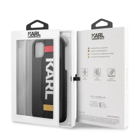 Karl Lagerfeld Apple iPhone 11 Pro Max (6.5) 2019 hátlapvédő tok fekete (KLHCN65HDAWBK)