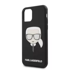   Karl Lagerfeld Apple iPhone 11 Pro (5.8) 2019 Embossed Glitter hátlapvédő tok fekete (KLHCN58GLBK)