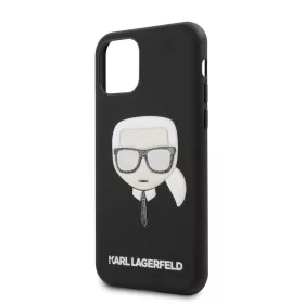   Karl Lagerfeld Apple iPhone 11 Pro (5.8) 2019 Embossed Glitter hátlapvédő tok fekete (KLHCN58GLBK)
