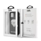 Karl Lagerfeld Apple iPhone 11 (6.1) 2019 Embossed Glitter hátlapvédő tok fekete (KLHCN61GLBK)