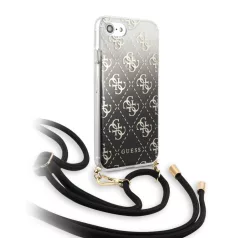   Guess Apple iPhone 7 / 8 / SE2 / SE3 (4.7) 4G Electroplated hátlapvédő tok fekete (GUHCI8WO4GBK)