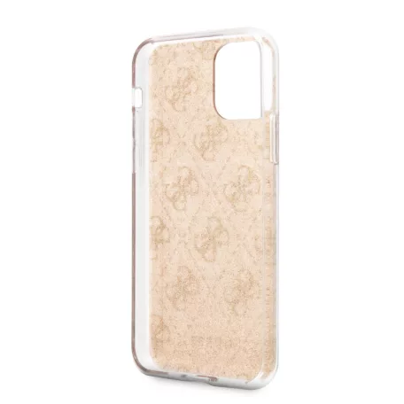 Guess 4G Glitter Apple iPhone 11 (6.1) 2019 hátlapvédő tok arany (GUHCN61PCU4GLG)