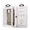 Guess Apple iPhone 11 (6.1) 2019 4G Stripe hátlapvédő tok barna (GUHCN61G4GLBR)