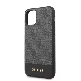   Guess Apple iPhone 11 (6.1) 2019 Stripe hátlapvédő tok szürke (GUHCN61G4GLGR)
