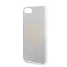 Guess Apple iPhone 7 / 8 / SE2 / SE3 (4.7) Glitter 4G Circle hátlapvédő tok ezüst (GUHCI8PCUGLLG)