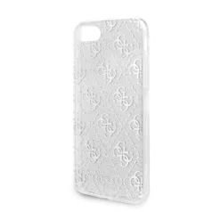   Guess Apple iPhone 7 / 8 / SE2 / SE3 (4.7) Glitter 4G Peony hátlapvédő tok ezüst (GUHCI8PCU4GLSI)