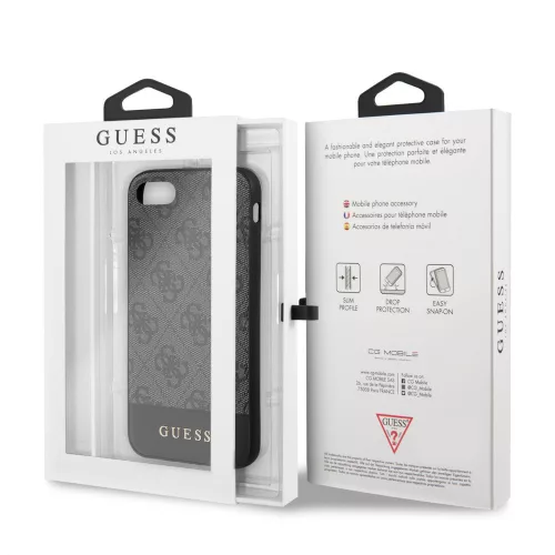 Guess Apple iPhone 7 / 8 / SE2 / SE3 (4.7) Stripe hátlapvédő tok szürke (GUHCI8G4GLGR)