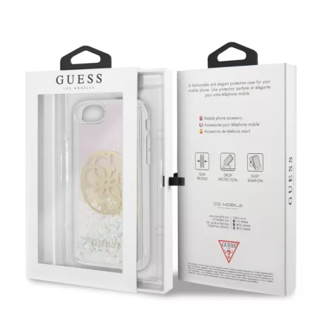 Guess Apple iPhone 7 / 8 / SE2 / SE3 (4.7) Glitter Circle hátlapvédő tok (GUHCI8LGIRGP)