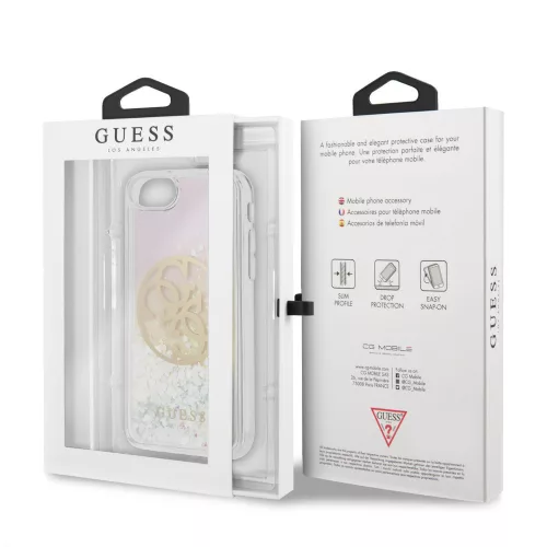Guess Apple iPhone 7 / 8 / SE2 / SE3 (4.7) Glitter Circle hátlapvédő tok (GUHCI8LGIRGP)