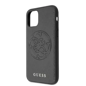   Guess Apple iPhone 11 (6.1) 2019 Saffiano hátlapvédő tok fekezte (GUHCN61RSSASBK)