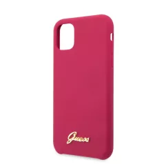   Guess Apple iPhone 11 (6.1) 2019 Silicone Vintage hátlapvédő tok burgundi (GUHCN61LSLMGRE)
