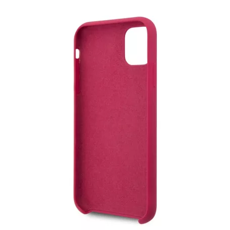 Guess Apple iPhone 11 (6.1) 2019 Silicone Vintage hátlapvédő tok burgundi (GUHCN61LSLMGRE)