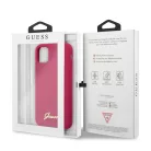 Guess Apple iPhone 11 (6.1) 2019 Silicone Vintage hátlapvédő tok burgundi (GUHCN61LSLMGRE)