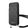 Guess Apple iPhone XR (6.1) 4G Crossbody Cardslot hátlapvédő tok szürke (GUHCI61CB4GG)