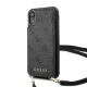Guess Apple iPhone XR (6.1) 4G Crossbody Cardslot hátlapvédő tok szürke (GUHCI61CB4GG)