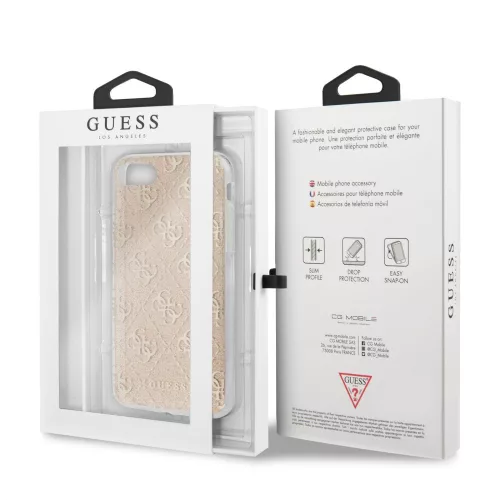 Guess Apple iPhone 7 / 8 / SE2 / SE3 (4.7) Glitter 4G Solid hátlapvédő tok arany (GUHCI8PCU4GLGO)