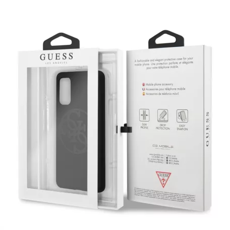 Guess Samsung G980 Galaxy S20 (6.2) hátlapvédő tok fekete (GUHCS62LS4GBK)