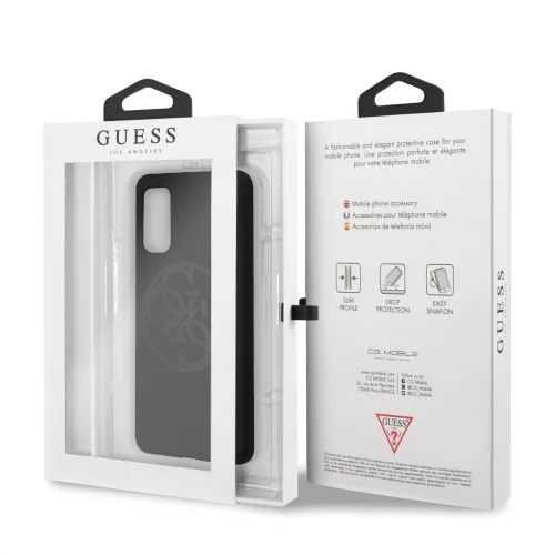 Guess Samsung G980 Galaxy S20 (6.2) hátlapvédő tok fekete (GUHCS62LS4GBK)