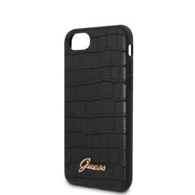   Guess Apple iPhone 7 / 8 / SE2 / SE3 (4.7) Croco hátlapvédő tok fekete (GUHCI8PCUMLCRBK)