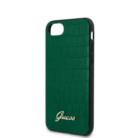   Guess Apple iPhone 7 / 8 / SE2 / SE3 (4.7) Croco hátlapvédő tok zöld (GUHCI8PCUMLCRDG)