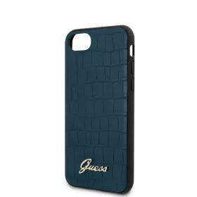   Guess Apple iPhone 7 / 8 / SE2 / SE3 (4.7) Croco hátlapvédő tok kék (GUHCI8PCUMLCRBL)