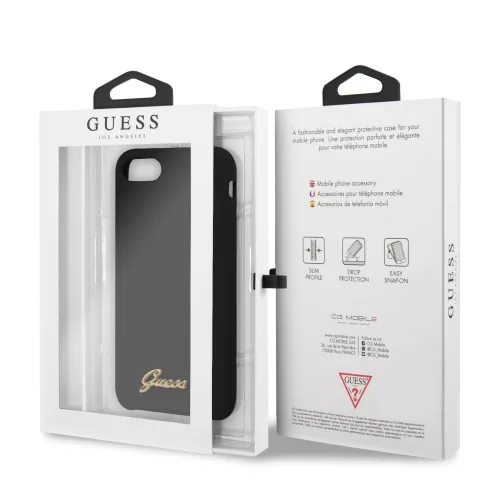 Guess Apple iPhone 7 / 8 / SE2 / SE3 (4.7) Retro hátlapvédő tok fekete (GUHCI8LSLMGBK)
