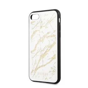   Guess Apple iPhone 7 / 8 / SE2 / SE3 (4.7) Glitter Marble hátlapvédő tok fehér - arany (GUHCI8MGGWH)