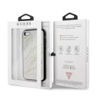 Guess Apple iPhone 7 / 8 / SE2 / SE3 (4.7) Glitter Marble hátlapvédő tok fehér - arany (GUHCI8MGGWH)