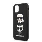 Karl Lagerfeld Apple iPhone 11 Pro Max (6.5) 2019 3D Rubber Heads hátlapvédő tok fekete (KLHCN65IK3DKC)