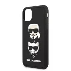   Karl Lagerfeld Apple iPhone 11 Pro Max (6.5) 2019 3D Rubber Heads hátlapvédő tok fekete (KLHCN65IK3DKC)