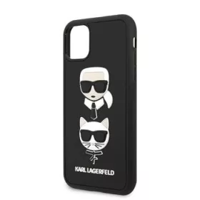   Karl Lagerfeld Apple iPhone 11 Pro Max (6.5) 2019 3D Rubber Heads hátlapvédő tok fekete (KLHCN65IK3DKC)