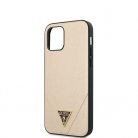 Guess Apple iPhone 12 Mini 2020 (5.4) Saffiano V Stitch hátlapvédő tok arany (GUHCP12SVSATMLLG)