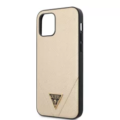   Guess Apple iPhone 12 / 12 Pro 2020 (6.1) Saffiano V Stitch hátlapvédő tok arany (GUHCP12MVSATMLLG)