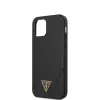 Guess Apple iPhone 12 Mini 2020 (5.4) Saffiano V Stitch hátlapvédő tok fekete (GUHCP12SVSATMLBK)