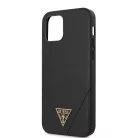 Guess Apple iPhone 12 / 12 Pro 2020 (6.1) Saffiano V Stitch hátlapvédő tok fekete (GUHCP12MVSATMLBK)