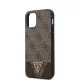 Guess Apple iPhone 12 Mini 2020 (5.4) 4G Triangle hátlapvédő tok barna (GUHCP12SPU4GHBR)
