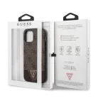 Guess Apple iPhone 12 / 12 Pro 2020 (6.1) 4G Triangle hátlapvédő tok barna (GUHCP12MPU4GHBR)