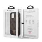 Guess Apple iPhone 12 Pro Max 2020 (6.7) 4G Triangle hátlapvédő tok barna (GUHCP12LPU4GHBR)