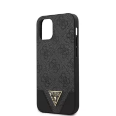   Guess Apple iPhone 12 Mini 2020 (5.4) 4G Triangle hátlapvédő tok szürke (GUHCP12SPU4GHBK)
