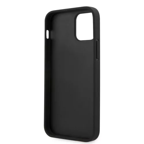 Guess Apple iPhone 12 / 12 Pro 2020 (6.1) 4G Triangle hátlapvédő tok szürke (GUHCP12MPU4GHBK)