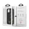 Guess Apple iPhone 12 Mini 2020 (5.4) V Quilted hátlapvédő tok fekete (GUHCP12SPUVQTMLBK)