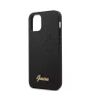 Guess Apple iPhone 12 Mini 2020 (5.4) Iridescent Love hátlapvédő tok fekete (GUHCP12SPUILGBK)