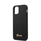 Guess Apple iPhone 12 Mini 2020 (5.4) Iridescent Love hátlapvédő tok fekete (GUHCP12SPUILGBK)